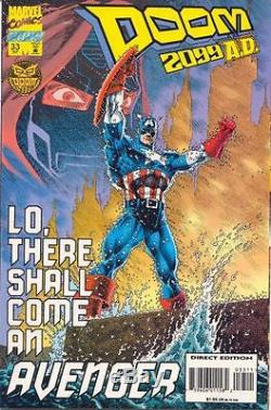 Doom 2099 #33 Captain America Published Cover Art Original Pat Broderick