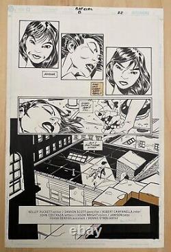 Damion Scott Batgirl Cassandra Cain original comic art. #8 page 22 Lady Shiva