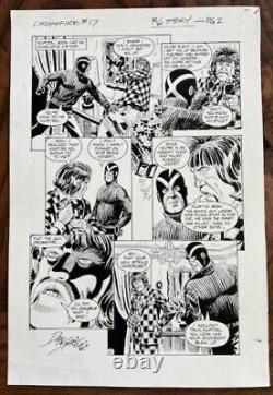 Dan Spiegle CROSSFIRE Original Eclipse Comics Interior Panel Page Artwork! A