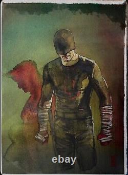 Daredevil Painting by Alex Maleev! Original Art. 12x16! Offers welcomed