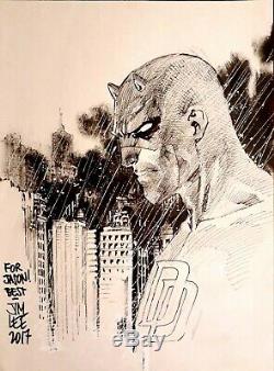 Daredevil by Jim Lee Marvel Comics Headsketch Signed Sketch / Original Art