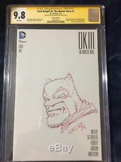 Dark Knight III The Master Race #1 Cgc 9.8 ss blank Sketch cover Frank Miller