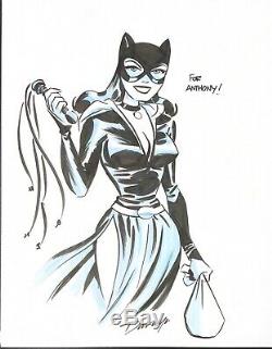 Darwyn Cooke Original Art Sketch Catwoman Commission 14 x 11 batman