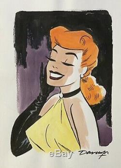 Darwyn Cooke Original Silk Spectre Watchmen Water Color Wow! Rare