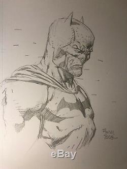 David Finch Batman Commission Sketch 11 X 17 On Blueline Pro