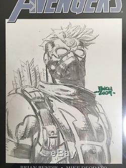 David Finch Sketch Of Ultimate Hawkeye CGC SS 9.8 On A Dark Avengers