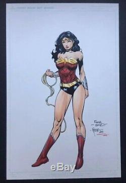 David Finch Wonder Woman Original Sketch on 11 X 17. Friend Inks Sinclair Colors