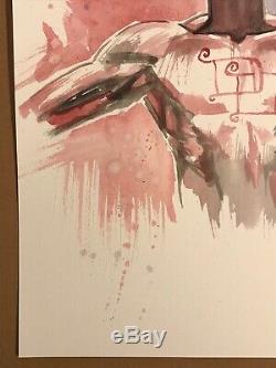 David Mack Daredevil comic cover preliminary original art painting