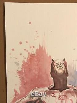 David Mack Daredevil comic cover preliminary original art painting