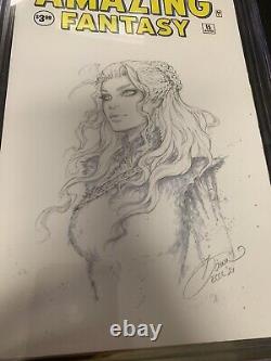 Dawn Mcteigue Original Art Sketch Of Daenerys On Blank Game Of Thrones Cgc 9.4
