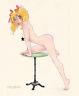 Dean Yeagle Mandy Full Figure Nude On Table Drawing Original Art 14x17 Nm