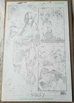 Deathstroke Ravagers Iss 11 pg8 original artwork signed by artist Diogenes Neves