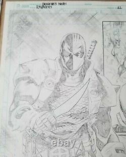 Deathstroke Ravagers Iss 11 pg8 original artwork signed by artist Diogenes Neves