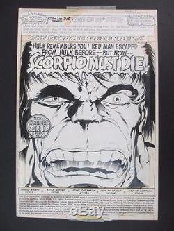 Defenders #50 MARVEL 1977 (Original Art) Splash Page #1 stat (Keith Giffen) Hulk