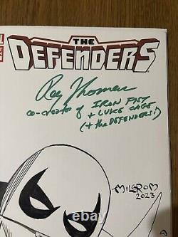 Defenders Iron First Original Art Sketch By Legend Al Migrom Roy Thomas Signed