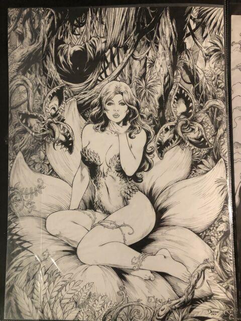 Deilson Poison Ivy Batman 181 Seductress Original Comic Art 11x17
