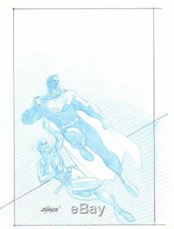 Detective Comics #756 Pencilcs for Cover Superman & Lois Lane 2001 Dave Johnson