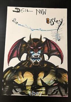Devilman Simon Bisley Signed Original Art Colored Sketch 12 x 16 Go Nagai