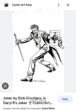 Dick Giordano Original Art Pencil Sketch Joker DC Comics