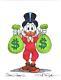 Disney Don Rosa Art Original Drawing Hand Drawn & Signed Scrooge & 2 Money Bags
