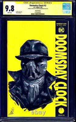 Doomsday Clock #12 BLANK CGC SS 9.8 signed Rorschach PAINTED SKETCH Desjardins