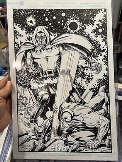 Dr. Doom BOB LAYTON FULL COLOR COMMISSION ON 11 x 17 ART BOARD