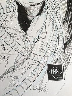 ETHAN VAN SCIVER SPIDER-MAN AND FOES GIGANTIC ORIGINAL ART! 19X24 Inches