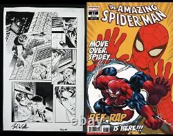 Ed McGuinness original art Amazing Spider-Man #17 page 12 signed Zeb Wells
