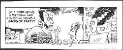 Eek! Scott Nickel SIGNED Original Ink Daily Comic Strip Art Wedding 2016