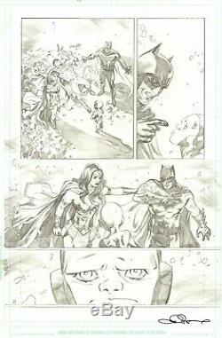 Emanuela Lupacchino Signed 2017 Wonder Woman, Batman, Superman Orig. Art