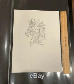 Etrigan The Demon Original Comic Art Sketch by MIKE MIGNOLA Hellboy Dc Comics