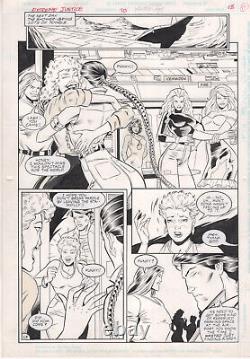 Extreme Justice #10 page 13 original comic art by Al Rio, 1995, DC Comics