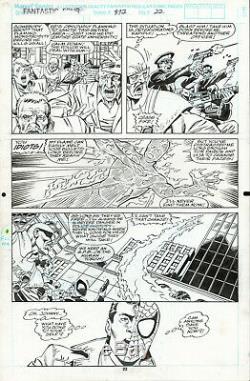 FANTASTIC FOUR #372 Pg 22 ORIGINAL ART Spider-Man HUMAN TORCH Paul Ryan BULANADI