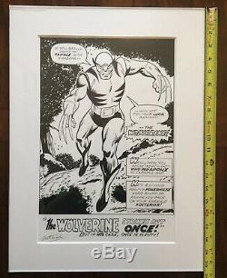 FIRST IMAGE OF WOLVERINE Herb Trimpe Original Art Sketch Signed Hulk 180 181
