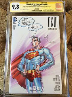 FRANK MILLER ORIGINAL Sketch Art CGC 9.8 Signed DK III Superman Batman DC Comic