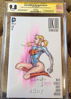 FRANK MILLER ORIGINAL Sketch Art CGC 9.8 Signed DK III Superman Batman Supergirl