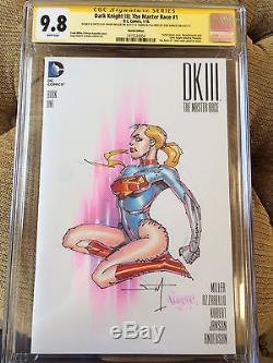 FRANK MILLER ORIGINAL Sketch Art CGC 9.8 Signed DK III Superman Batman Supergirl