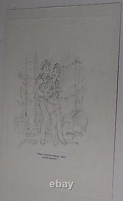 FRANK THORNE ORIGINAL ARTWORK 24 x 15 ORIGINAL SEXY SKETCH & JOKE