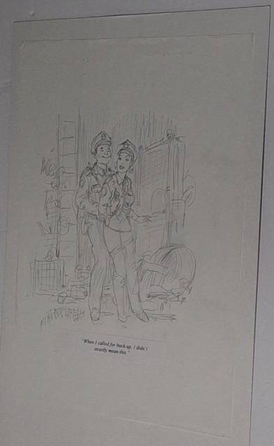 Frank Thorne Original Artwork 24 X 15 Original Sexy Sketch & Joke