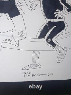 FRED HEMBECK SIGNED ORIGINAL MARVEL COMIC ART SKETCH 11x14 Captain America MCU