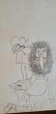 Fabulous Furry Freak Brothers Sketch Original Art GILBERT SHELTON 70's