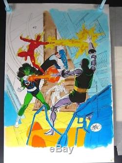 Fantastic 4 #279 Splash She Hulk Doom John Byrne Original Hand Colored Art Wow