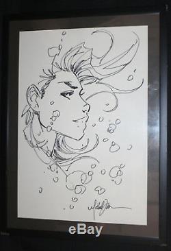Fathom Large Sized Framed Drawing Signed art by Michael Turner