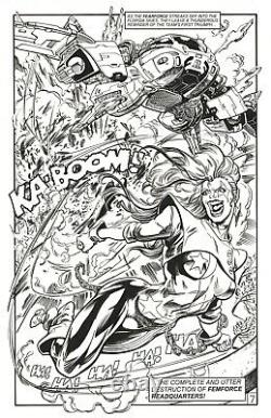 Femforce 75 Pg 7 Full Pg Rad Action Splash! Original Ink Art Gorby/heike Ac