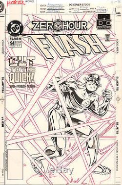 Flash #94 Cover Zero-Hour'Cut to the Quick!' 1994 art by Mike Wieringo