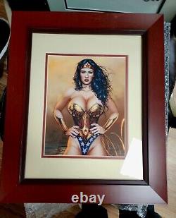 Framed Armando Huerta COLOR PRINT- MEGAN FOX Wonder Woman Signed