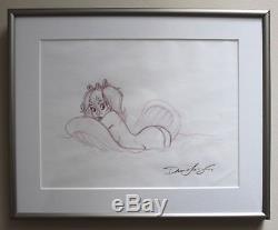 Framed Original Mandy Pencil Drawing By playboy Cartoonist Dean Yeagle