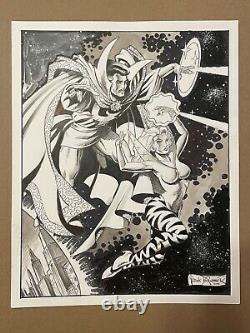 Frank Brunner Original Art Doctor Strange & Clea Commission 12x15 Sheet