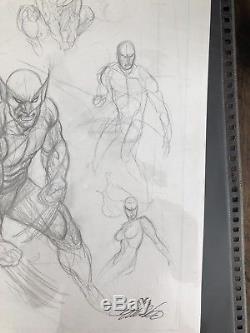 Frank Cho Original Art Prelim Sketch Wolverine Art On Both Sides