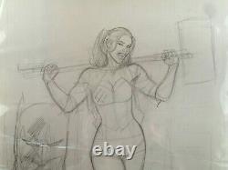 Frank Cho Original Comic Art Sketch (prelim)-Harley Quinn 14 (Batman/Joker) Lee